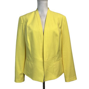 Evan Picone Black Label Women's Blazer Jacket Size 16 Canary Yellow Professional